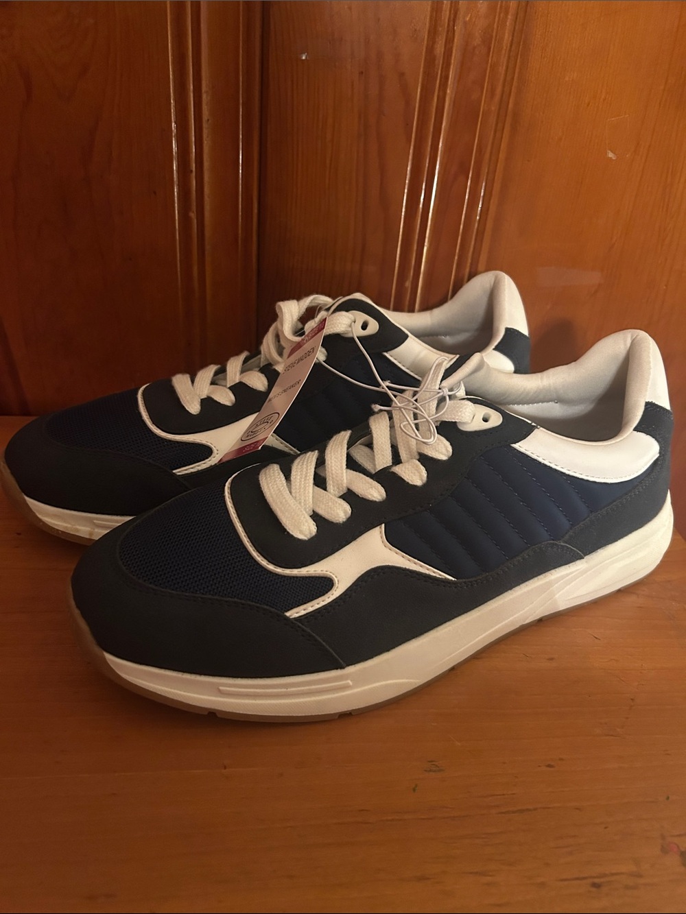 Steve Madden Navy and White Men's Sneakers